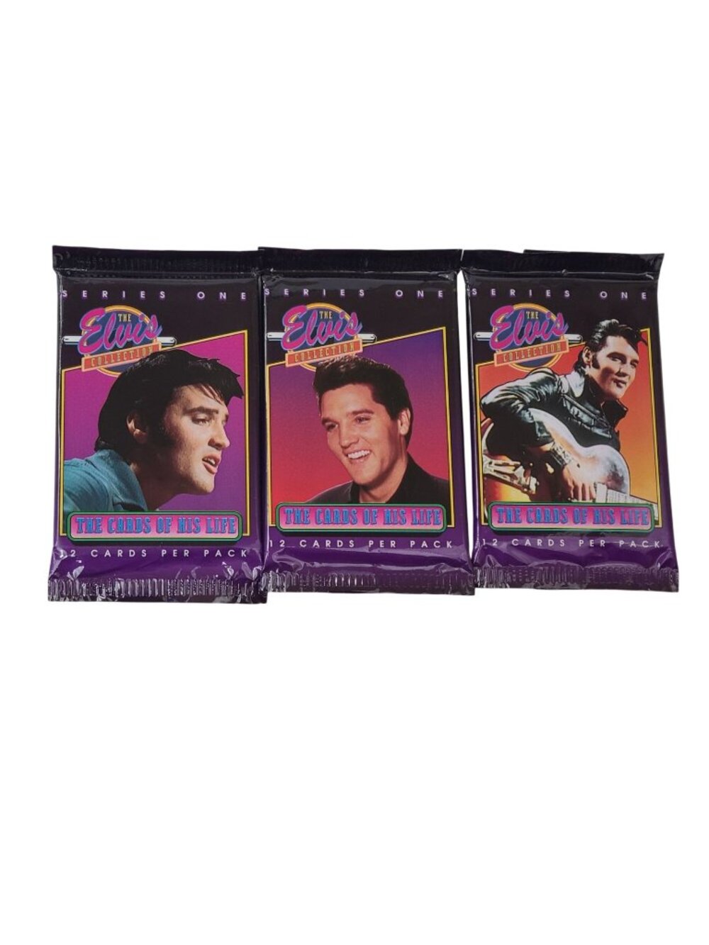 1992 Elvis Presley Life Collection Series 1 Trading Cards 3 Sealed Packs Lot